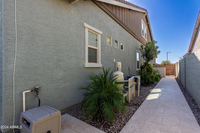 view of property exterior featuring central AC unit