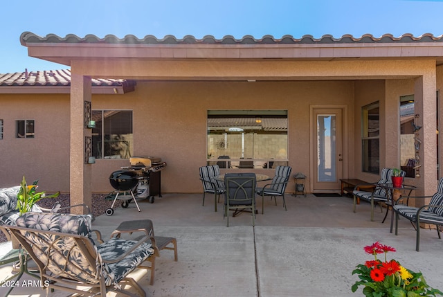 view of patio / terrace with grilling area