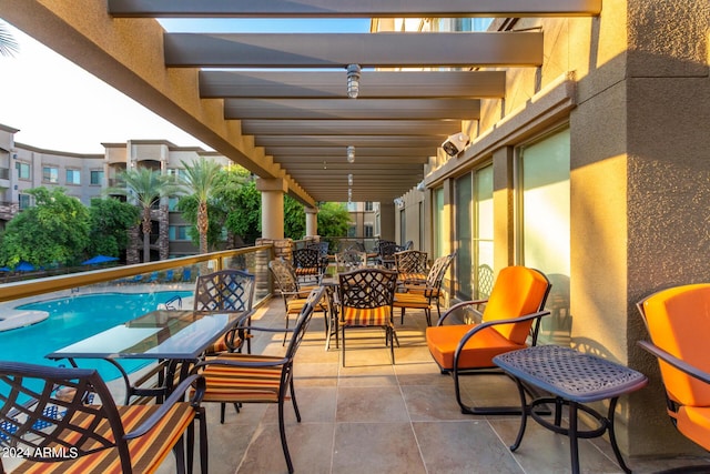 view of patio with outdoor dining space