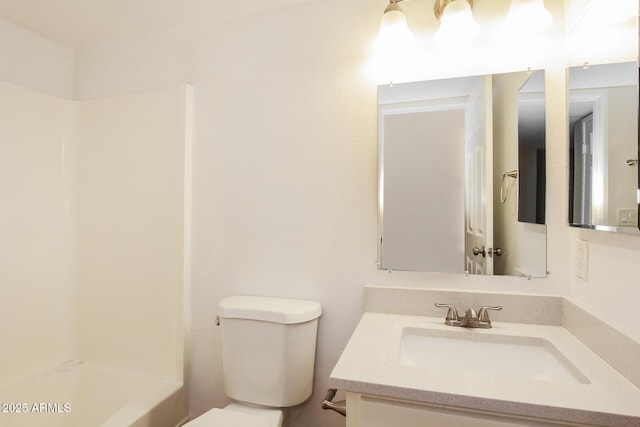 2227 N 57th Dr, Phoenix, AZ 85035 - full bathroom featuring toilet, vanity, and  shower combination
