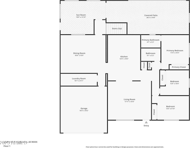 2227 N 57th Dr, Phoenix, AZ 85035 - floor plan / room layout