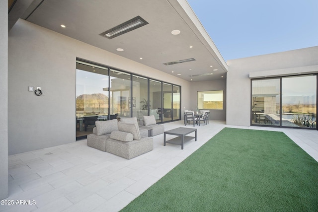 view of patio with outdoor lounge area