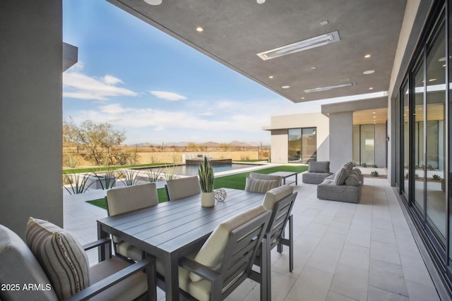 view of patio with outdoor lounge area