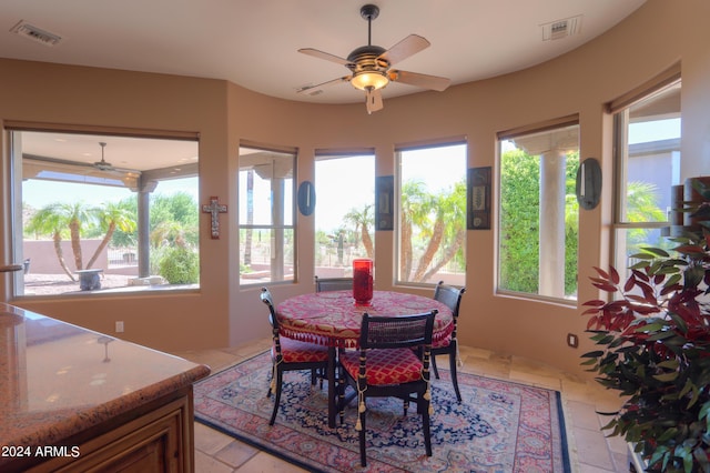 view of dining area