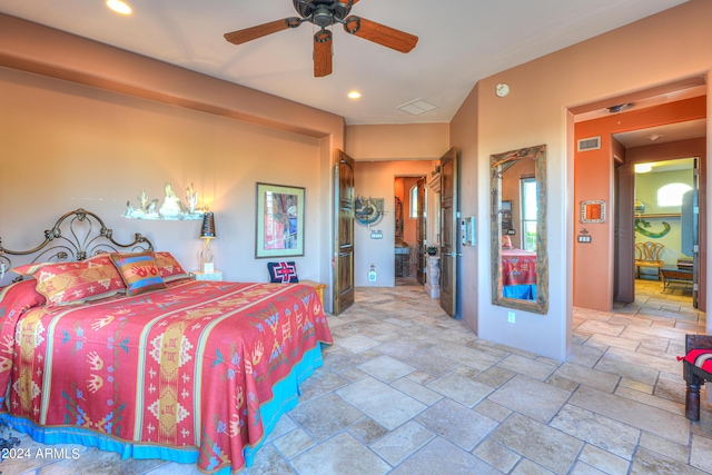 bedroom with ceiling fan