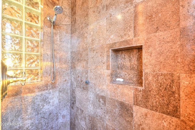 details featuring tiled shower