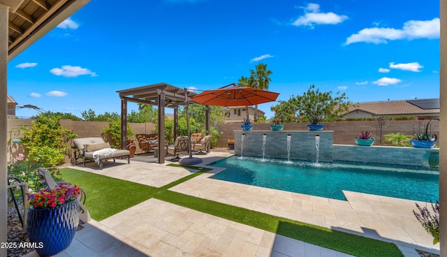 19877 S 185th Way, Queen Creek, AZ 85142 - view of pool with a patio and a fenced backyard