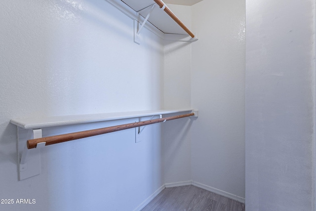 spacious closet featuring hardwood / wood-style floors