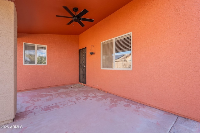 view of patio / terrace with ceiling fan