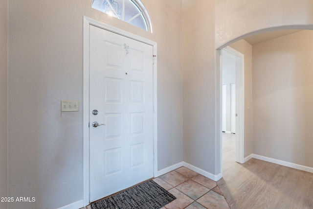 foyer featuring light hardwood / wood-style floors