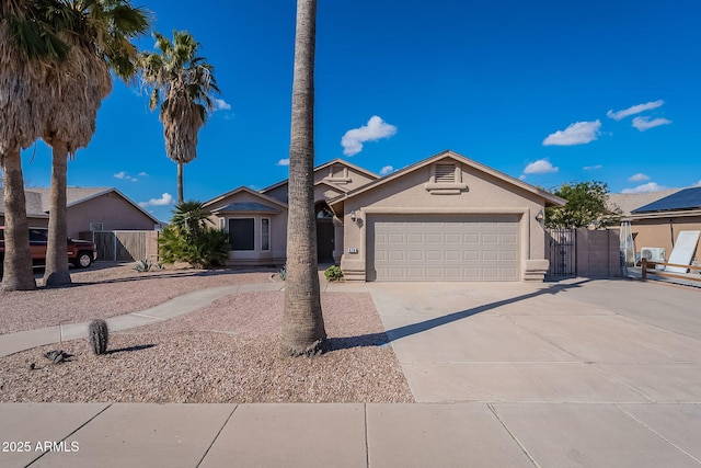 ranch-style home with a garage