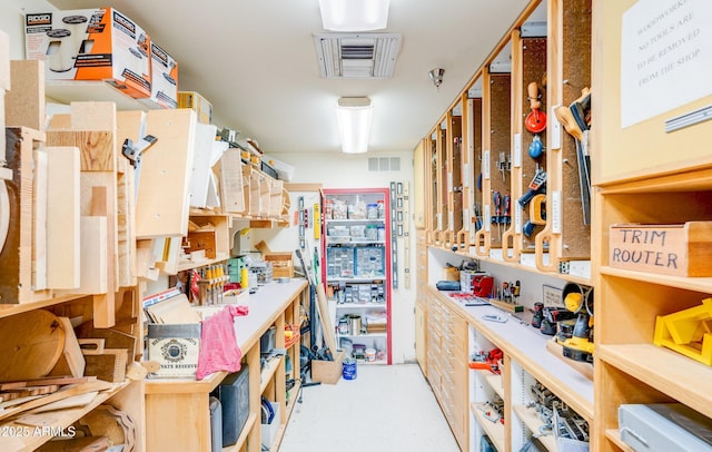 storage room with visible vents