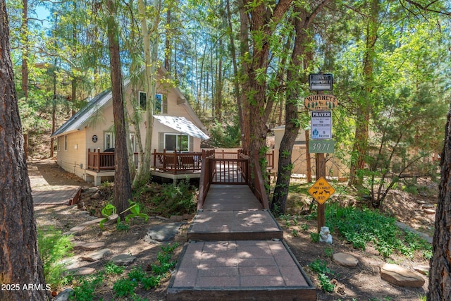 3971 N Apache Trl, Pine, AZ 85544 - view of front of property with a wooden deck