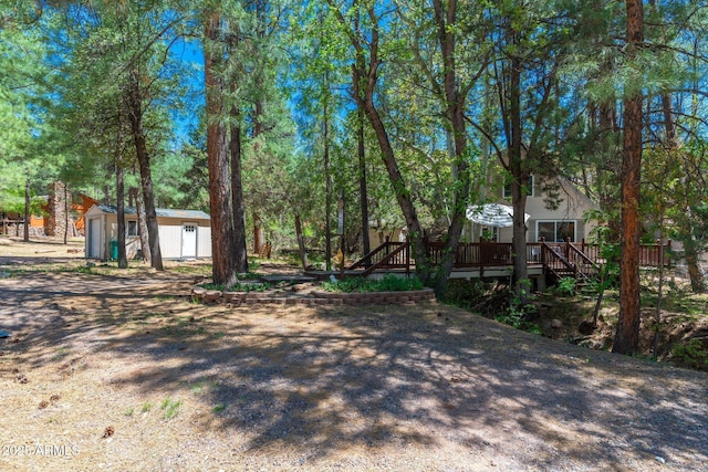 3971 N Apache Trl, Pine, AZ 85544 - view of yard featuring a wooden deck
