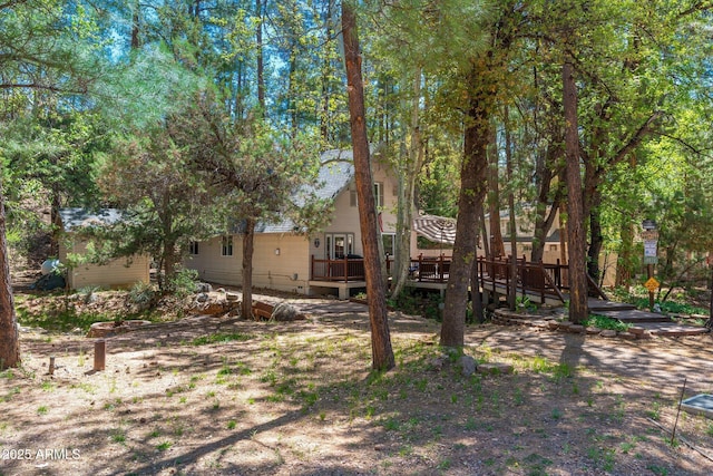 3971 N Apache Trl, Pine, AZ 85544 - view of yard featuring a wooden deck