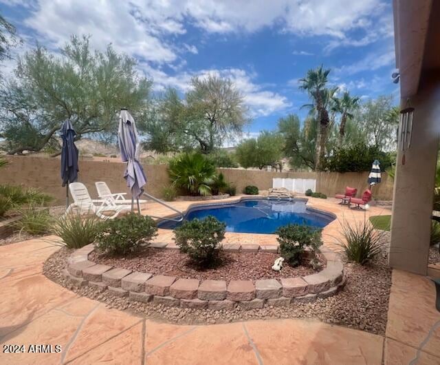 view of pool featuring a patio area