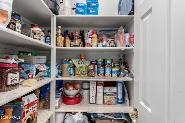 view of pantry