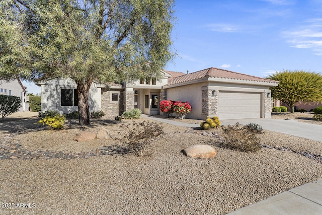 view of front of home featuring a garage