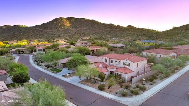 26796 N 86th Ln, Peoria, AZ 85383 - aerial view at dusk with a residential view and a mountain view