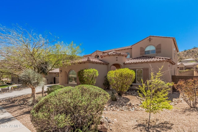 26796 N 86th Ln, Peoria, AZ 85383 - mediterranean / spanish-style home featuring a tile roof and stucco siding