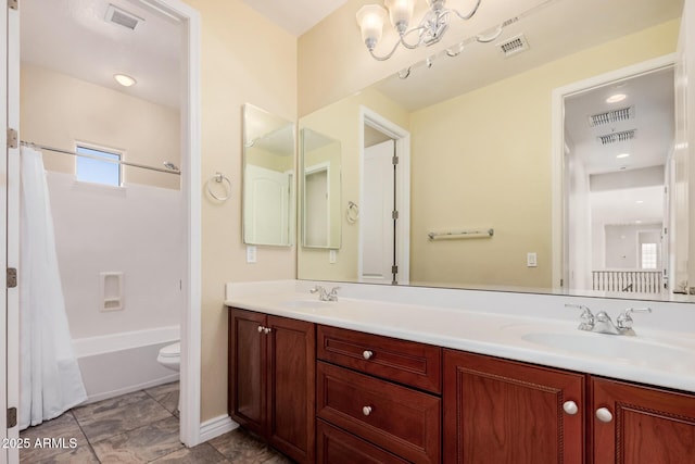 26796 N 86th Ln, Peoria, AZ 85383 - bathroom with double vanity, a sink, and visible vents