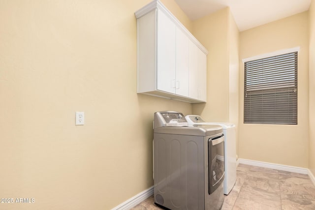 26796 N 86th Ln, Peoria, AZ 85383 - washroom with independent washer and dryer, cabinet space, and baseboards