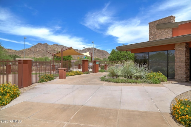 26796 N 86th Ln, Peoria, AZ 85383 - view of patio / terrace featuring a mountain view and fence