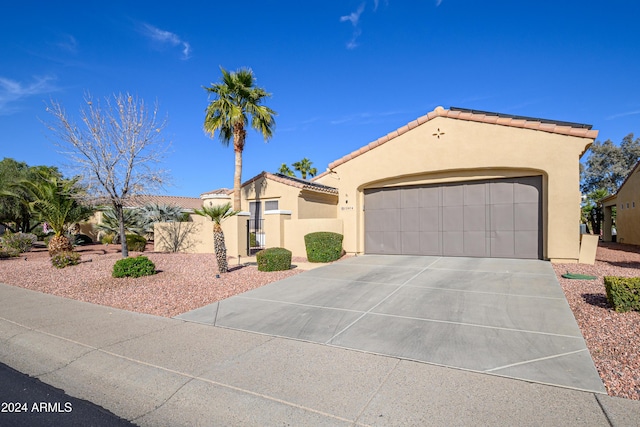 view of front facade with a garage