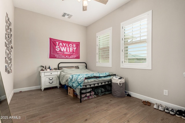 5314 N 182nd Ln, Litchfield Park, AZ 85340 - bedroom featuring wood finished floors and ceiling fan