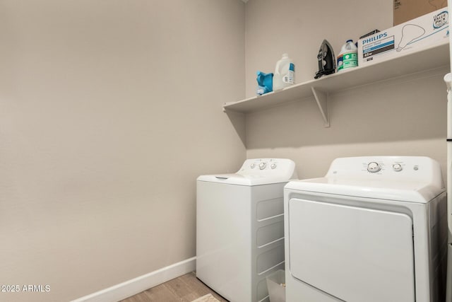 5314 N 182nd Ln, Litchfield Park, AZ 85340 - laundry room with separate washer and dryer and light wood-style floors