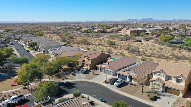 aerial view featuring a mountain view