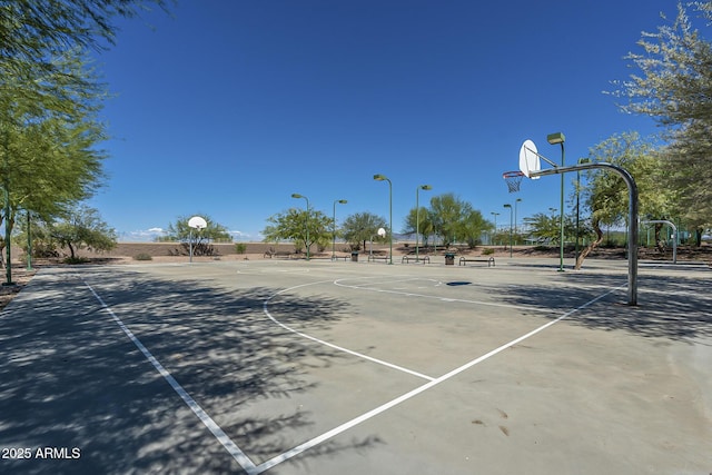 view of basketball court