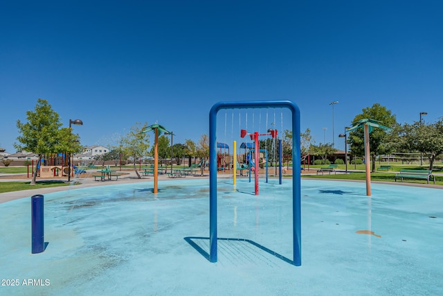 view of community with a playground