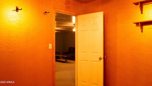 28921 N 220th Dr, Wittmann, AZ 85361 - corridor with a textured wall and carpet floors