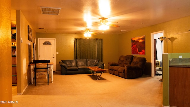 28921 N 220th Dr, Wittmann, AZ 85361 - living room with carpet flooring and a ceiling fan
