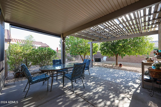 view of patio with a pergola