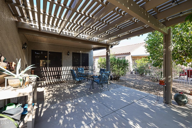 view of patio / terrace with a pergola