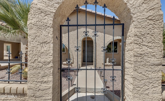 view of doorway to property