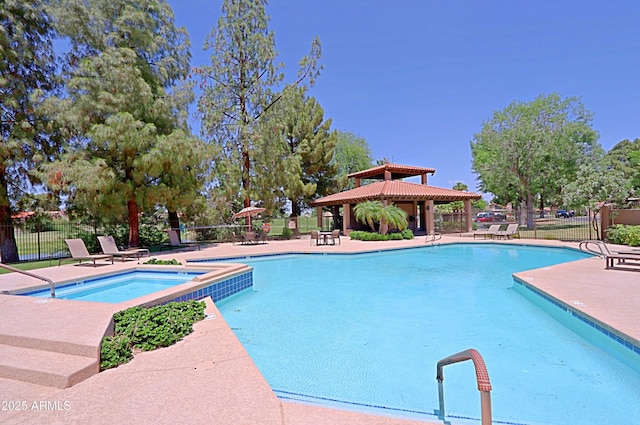 4039 E Paradise Dr, Phoenix, AZ 85028 - community pool featuring a gazebo, fence, and a patio area