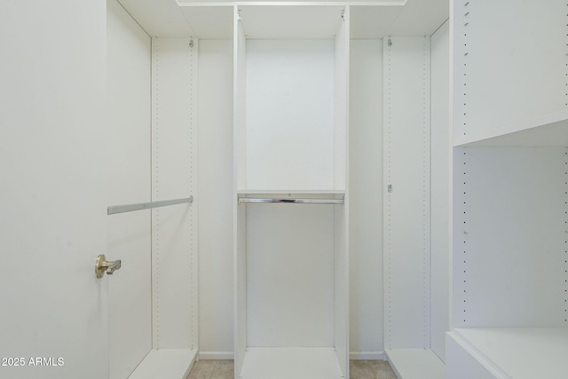 view of walk in closet