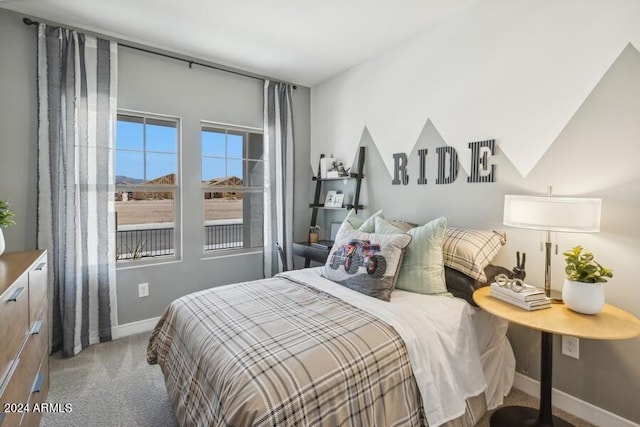 view of carpeted bedroom