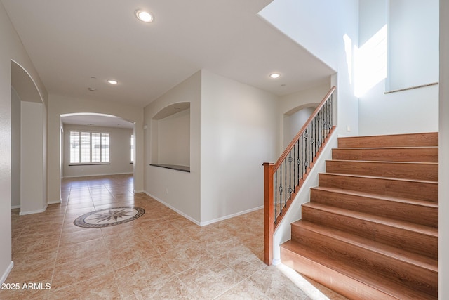 view of tiled foyer