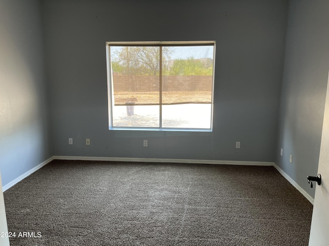 unfurnished room with carpet floors