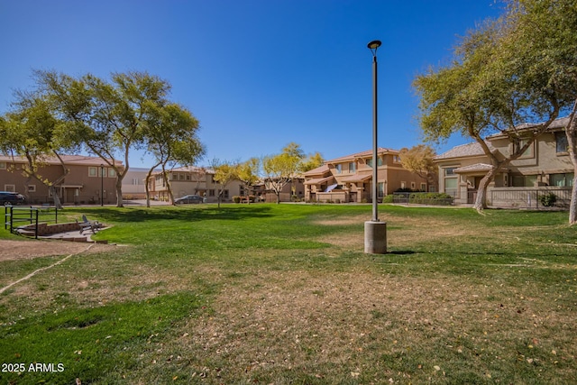 view of yard with a residential view