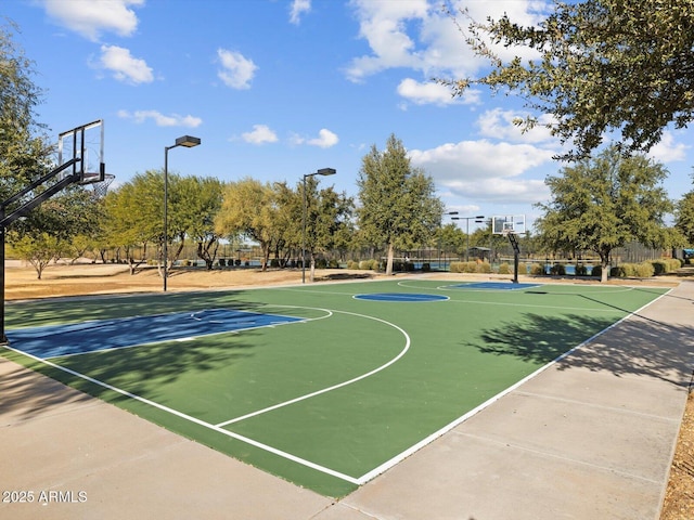 view of basketball court with community basketball court