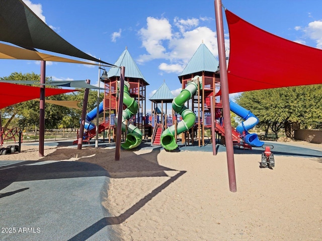 view of community jungle gym