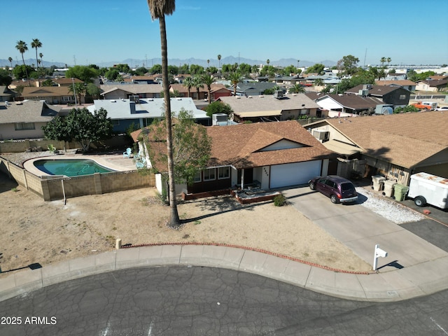 4623 W Solano Dr S S, Unit South, Glendale, AZ 85301 - aerial view of residential area with a pool and mountains