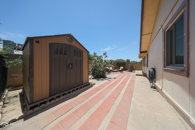 4623 W Solano Dr S S, Unit South, Glendale, AZ 85301 - fenced backyard with a storage shed and a patio area