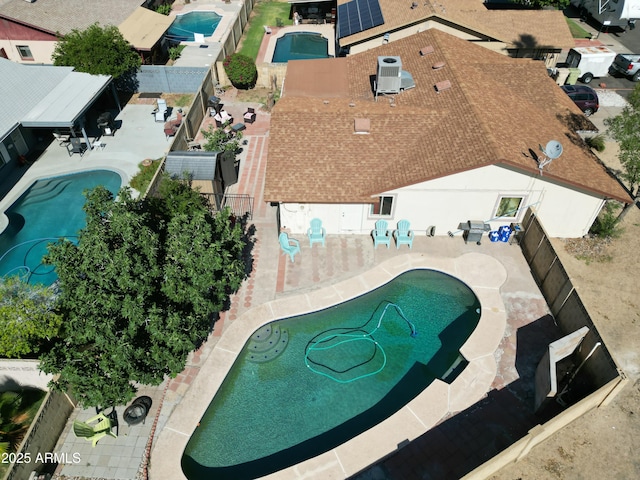 4623 W Solano Dr S S, Unit South, Glendale, AZ 85301 - view of swimming pool featuring a patio and a fenced backyard