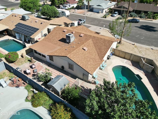 4623 W Solano Dr S S, Unit South, Glendale, AZ 85301 - aerial view of residential area featuring a pool area